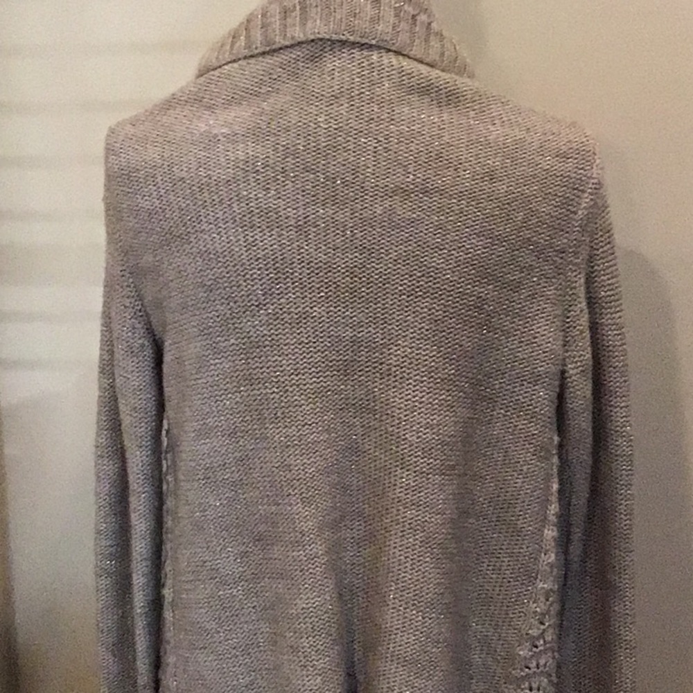 American Eagle Sweater Wrap Tan Colored Size Medium Sweater - Picture 4 of 6